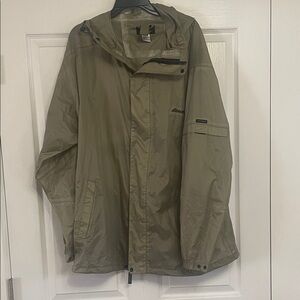 Eddie Bauer Men's Olive Raincoat XL